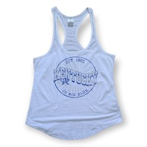 Kentucky Go Big Blue White Tank Top
